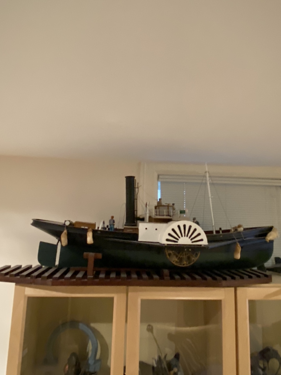 Vintage Paddle Steamer Model Ship