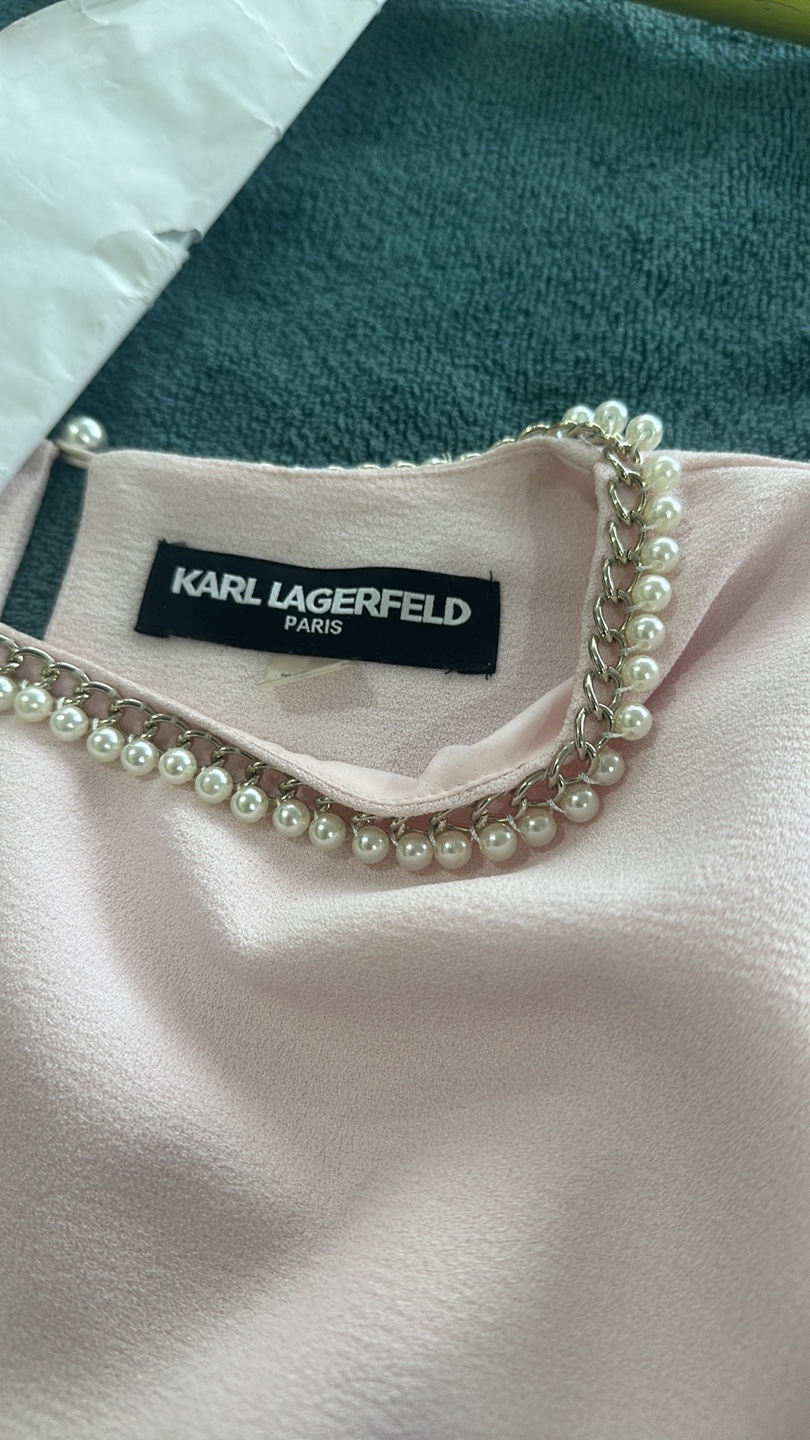 Karl Lagerfeld Paris Pink Pearl Detail Dress - photo 4