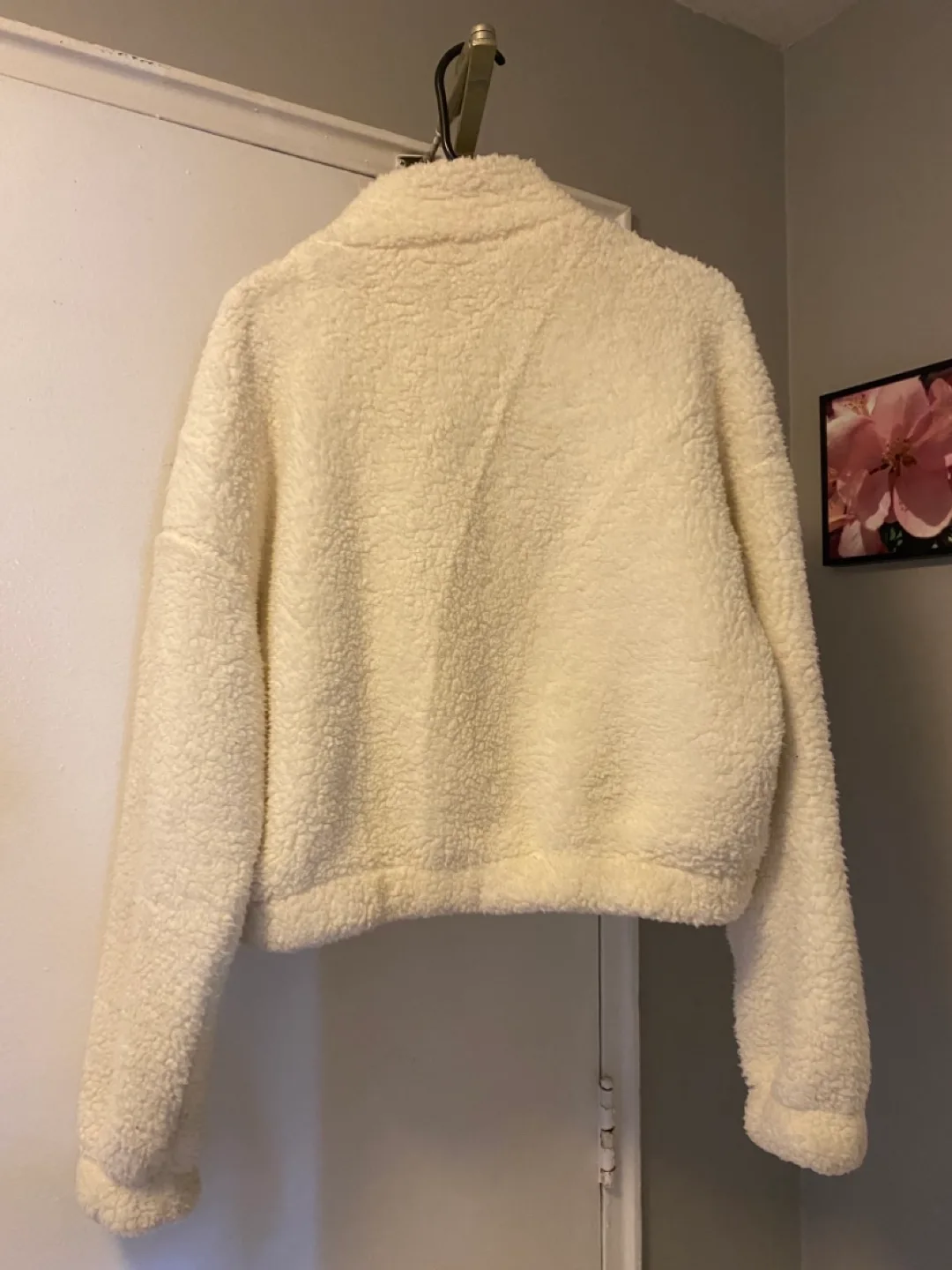 Garage Women's Cream Zip-Up Jacket Size M image indicator(2)