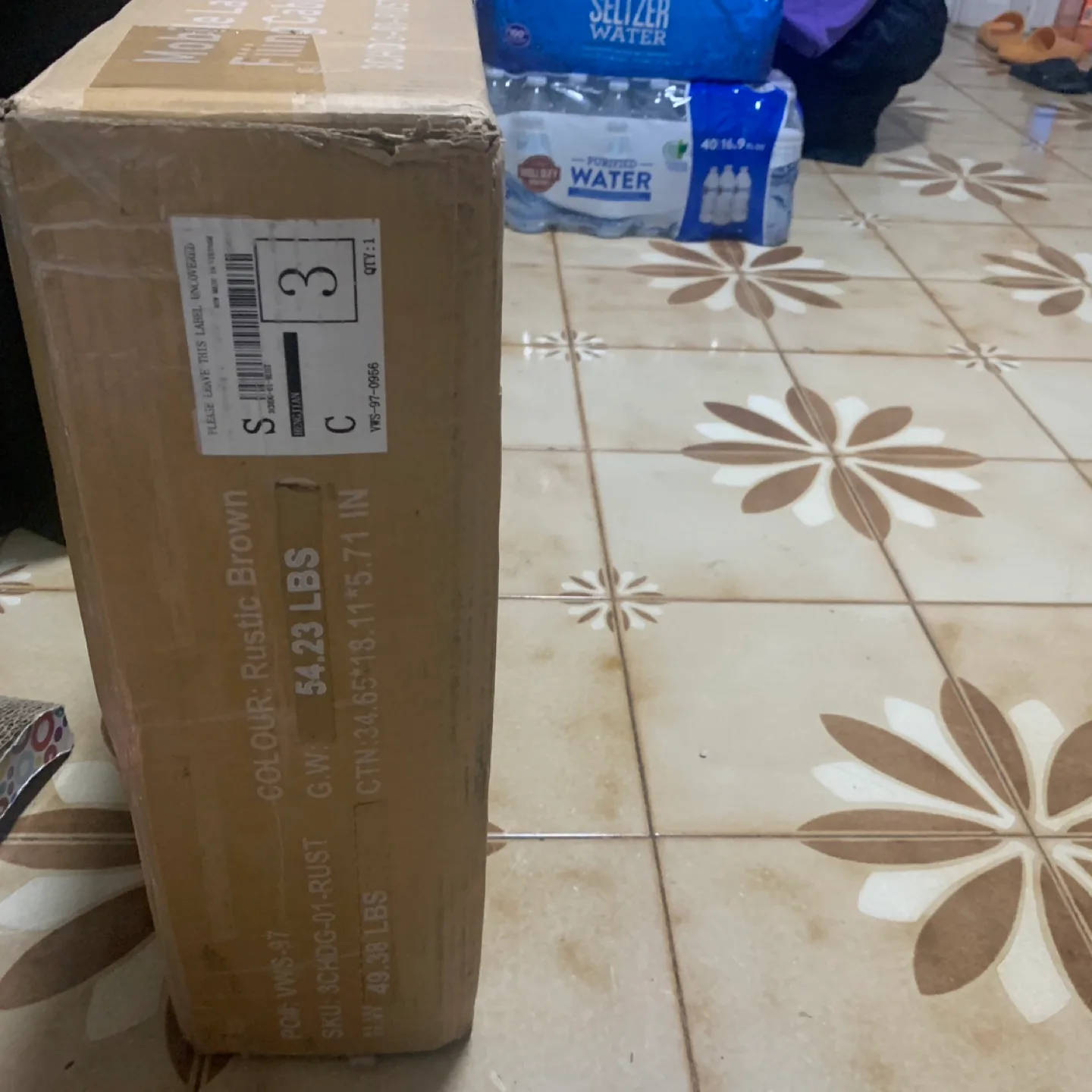 Mobile Lateral Filing Cabinet - Rustic Brown image indicator(4)