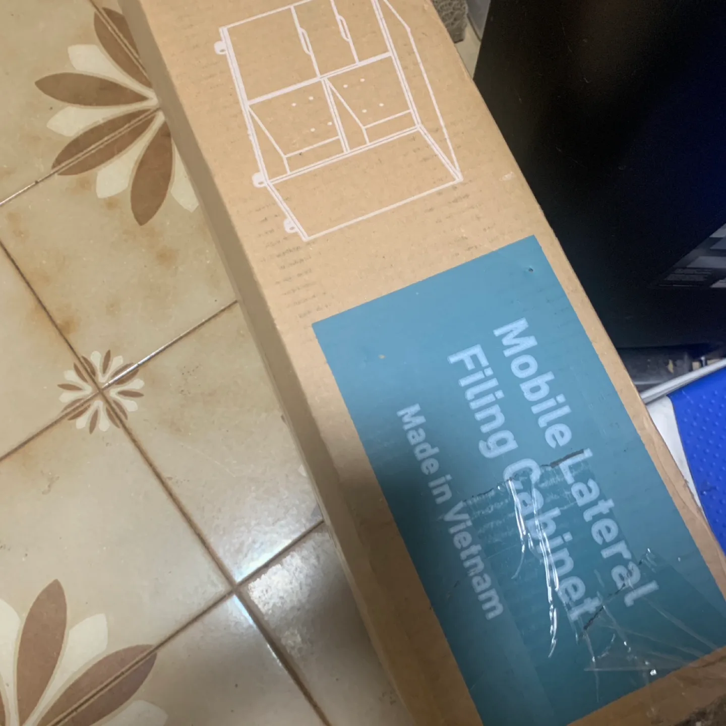 Mobile Lateral Filing Cabinet - Rustic Brown image indicator(10)