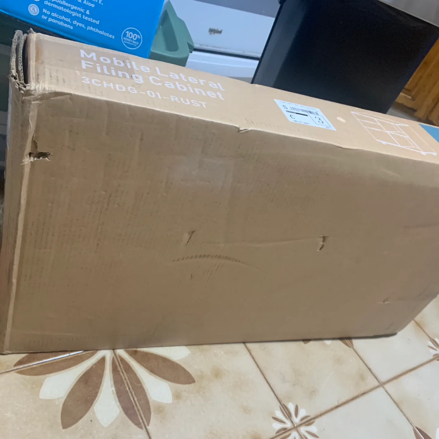 Mobile Lateral Filing Cabinet - Rustic Brown image indicator(9)