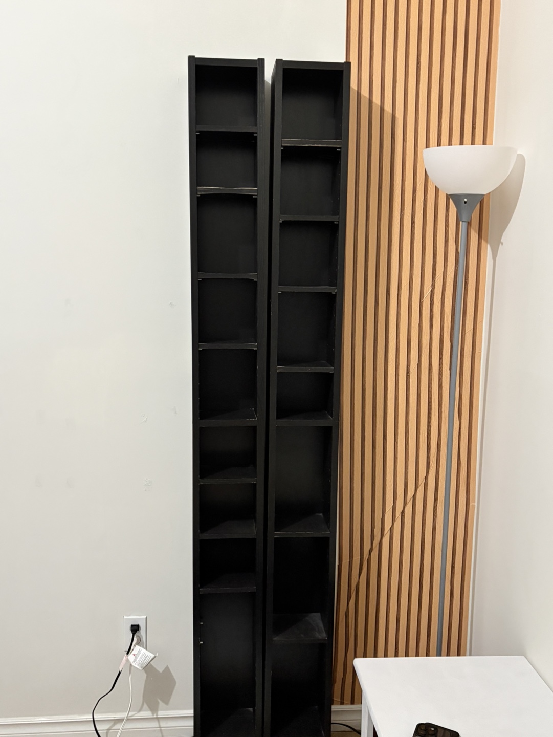 Pair of Black DVD/CD Book Storage Units