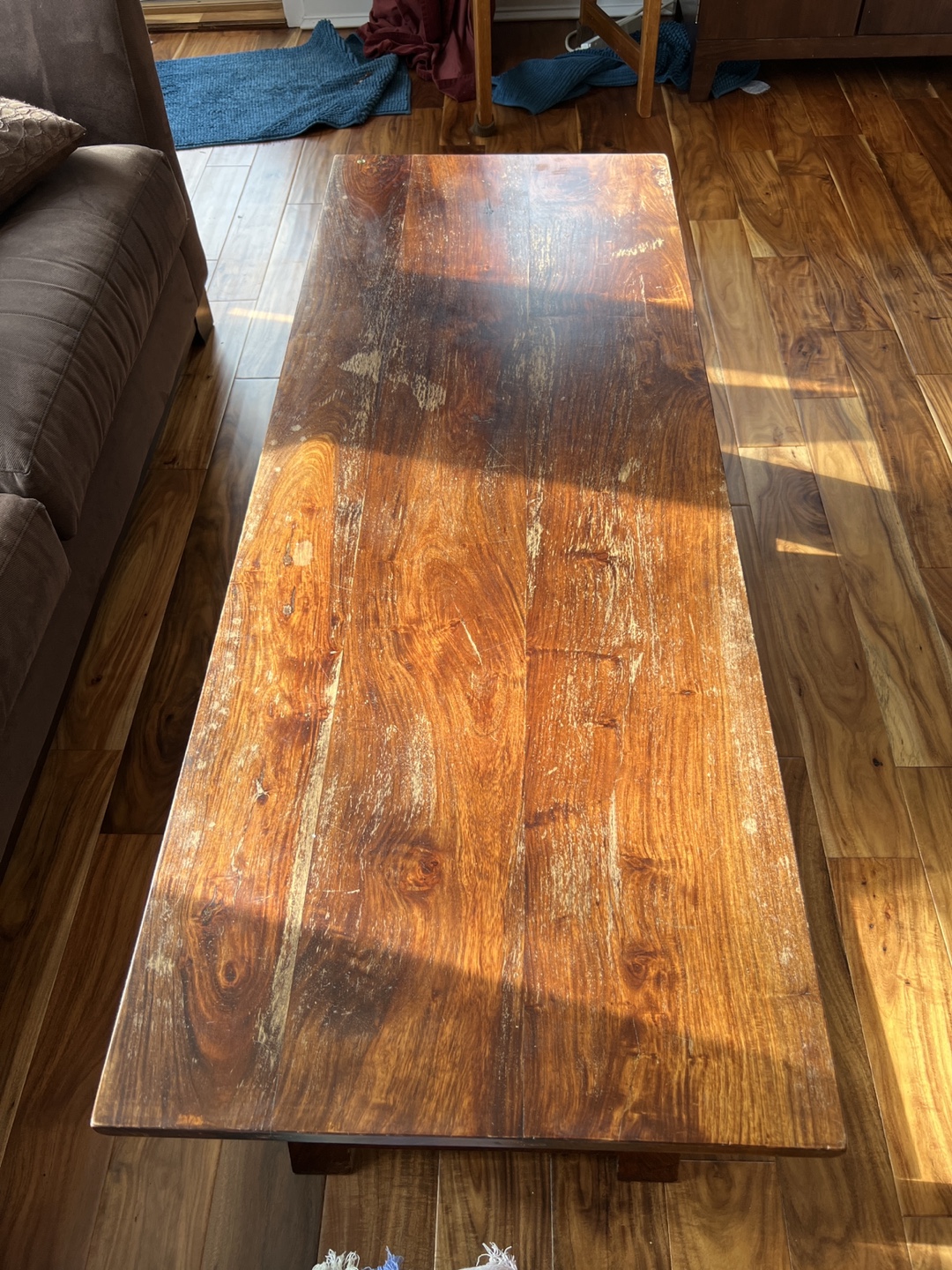 Wood Coffee Table with Shelf