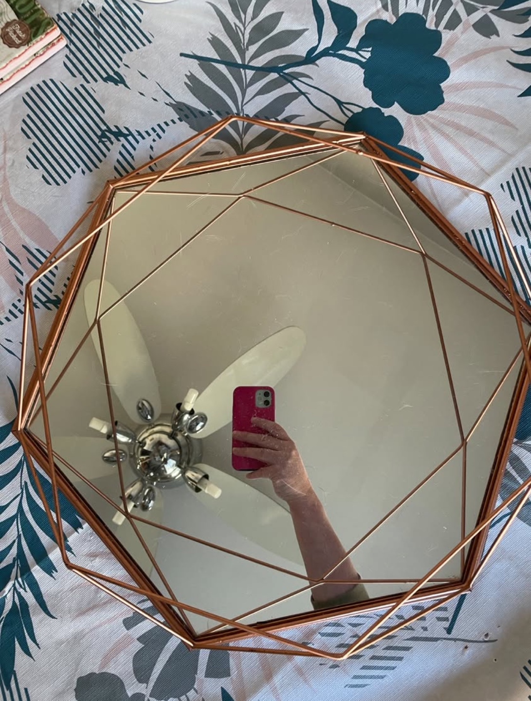 Rose Gold Geometric Mirror - Wall Decor - photo 2