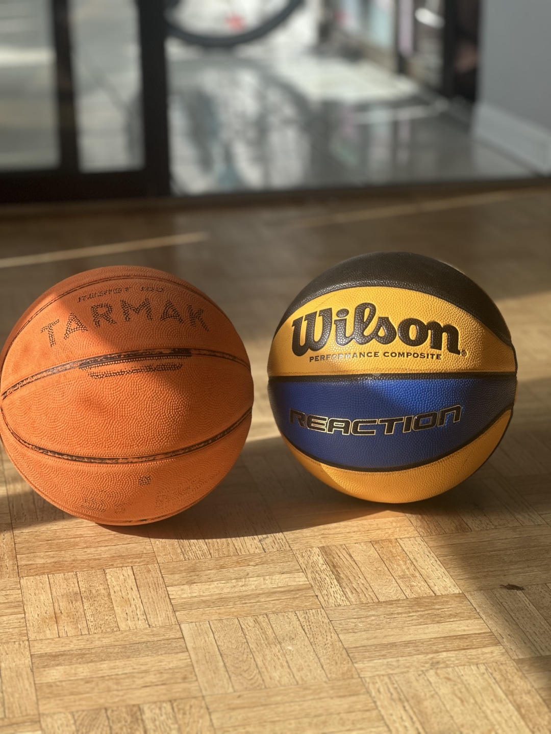 Two Basketballs - Spalding and Wilson