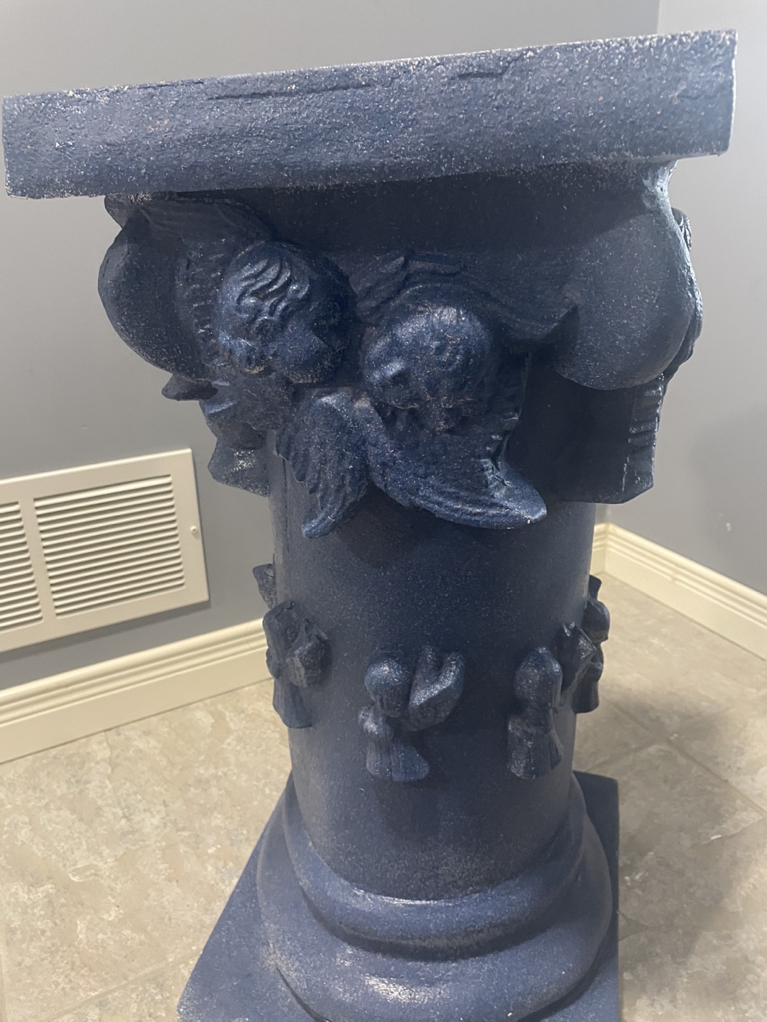 Blue Cherub Pedestal - photo 3