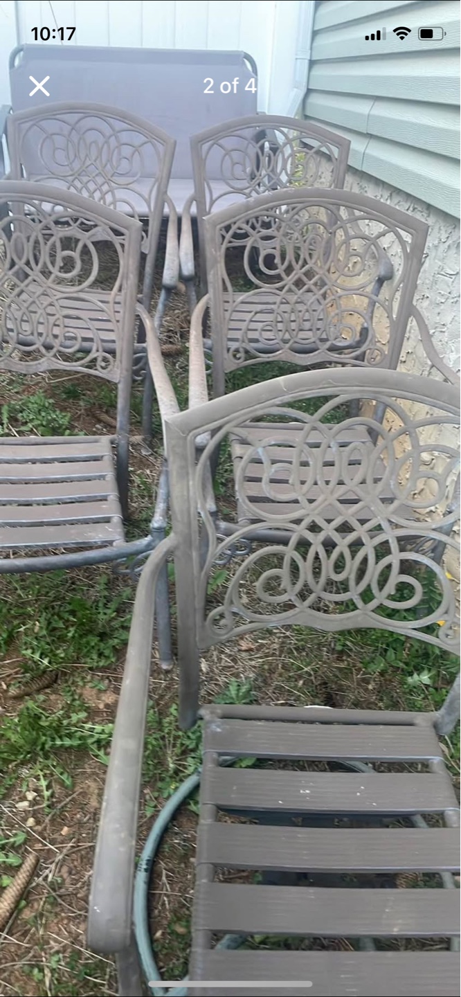 Hampton Bay Outdoor Patio Chairs - Set of 6