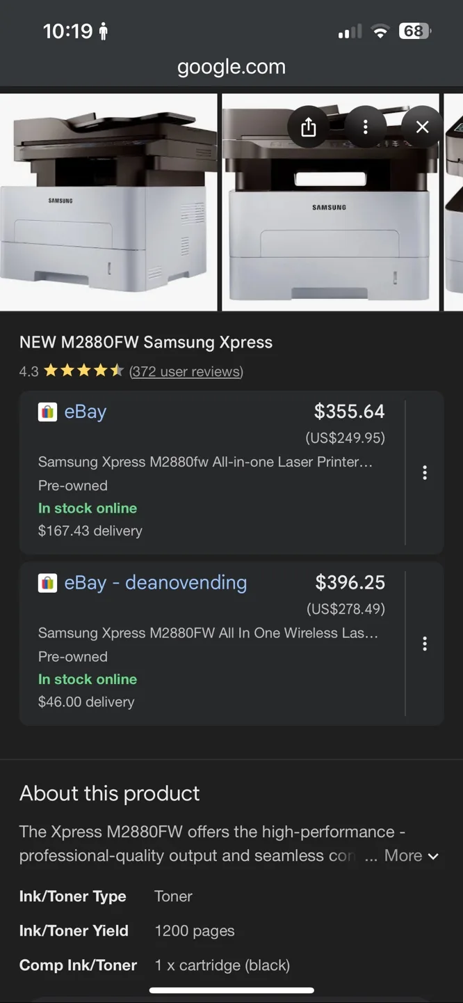 Samsung Xpress M2880FW All-in-One Laser Printer image indicator(4)