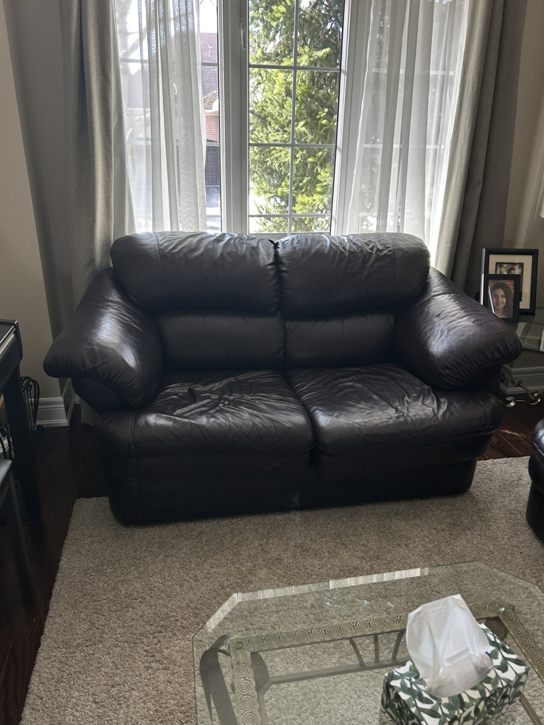 Genuine Leather Sofa & Loveseat Set. Best offer