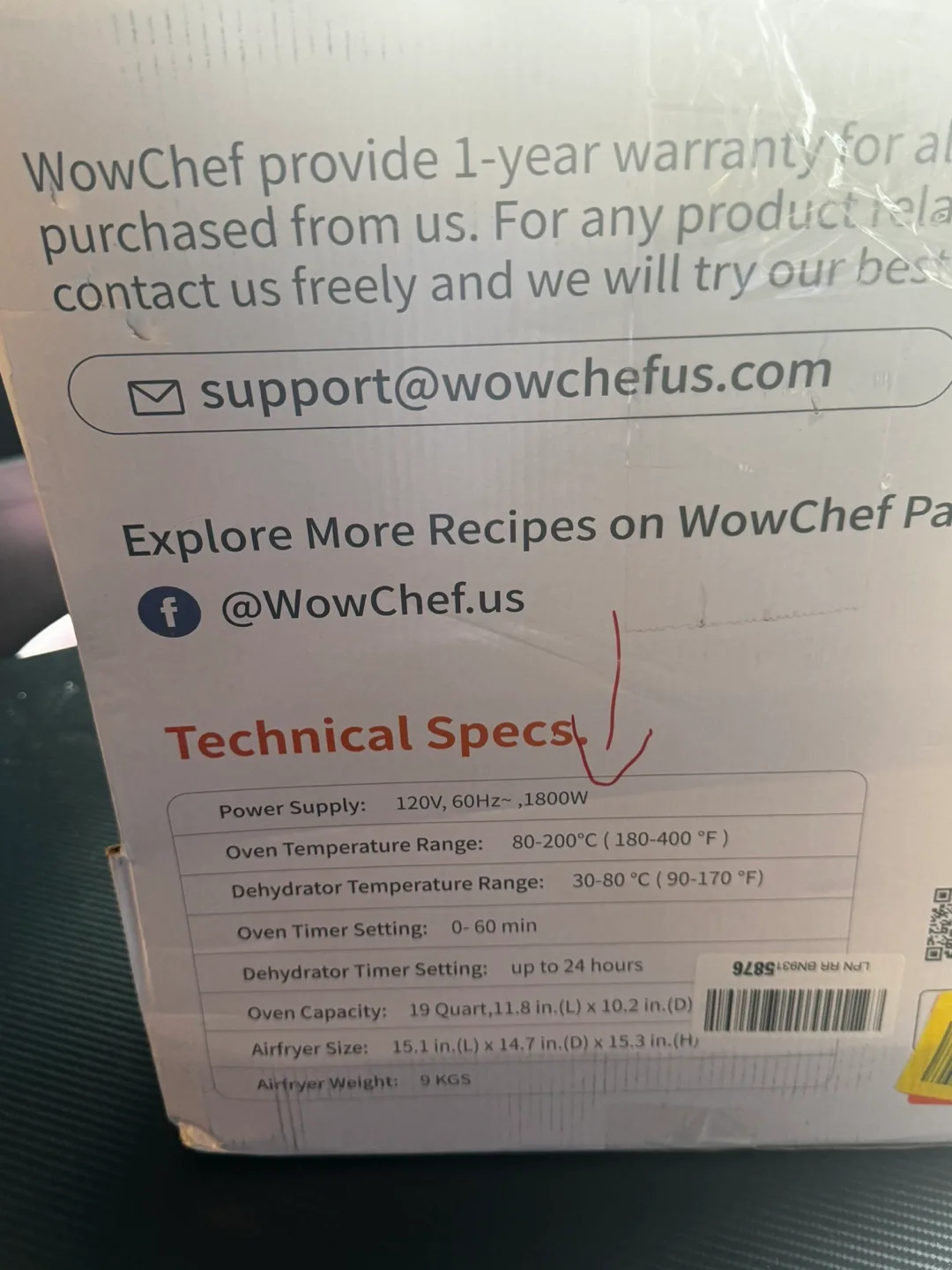 WowChef Air Fryer Oven - Brand New in Box image indicator(7)