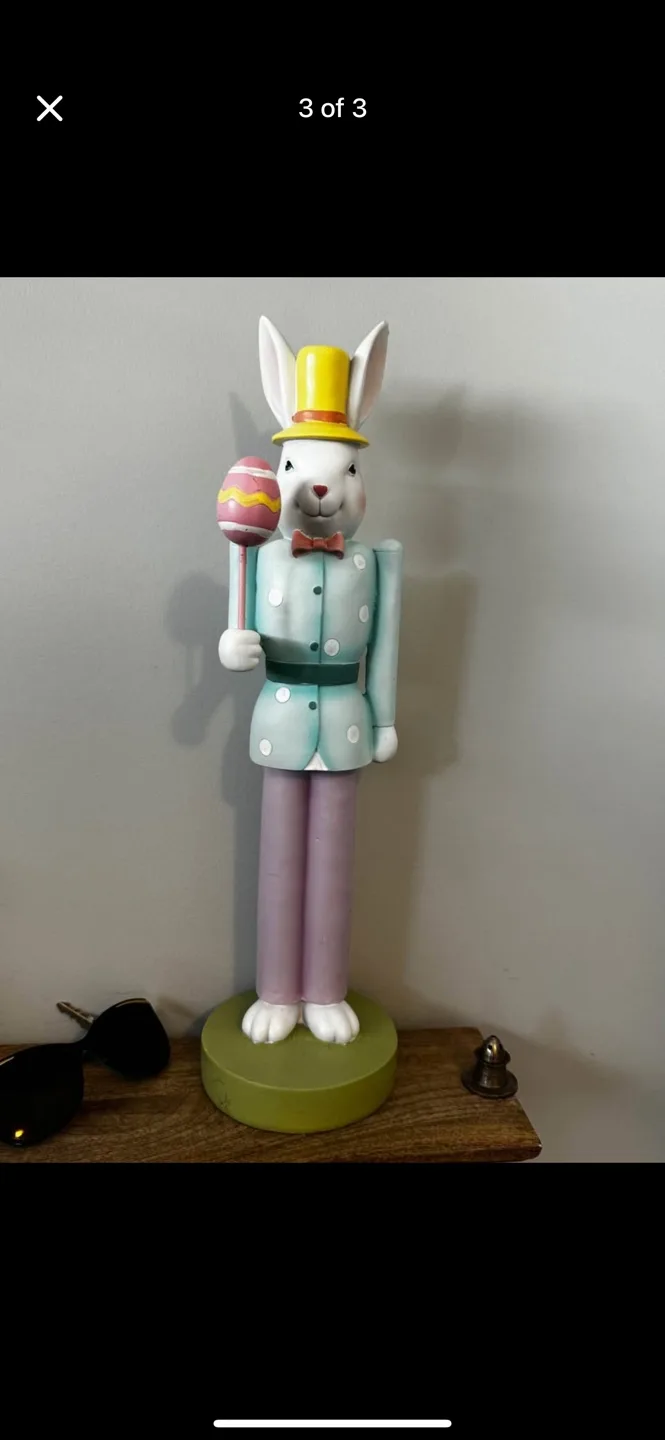 Adorable Easter Bunny Nutcracker Figurine image indicator(8)