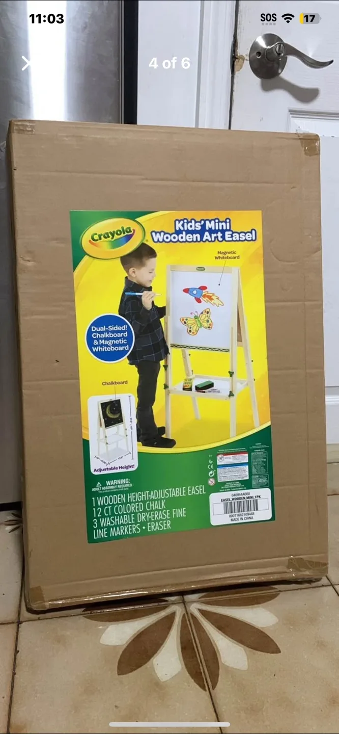 Crayola Kids' Mini Wooden Art Easel - New in Box image indicator(4)