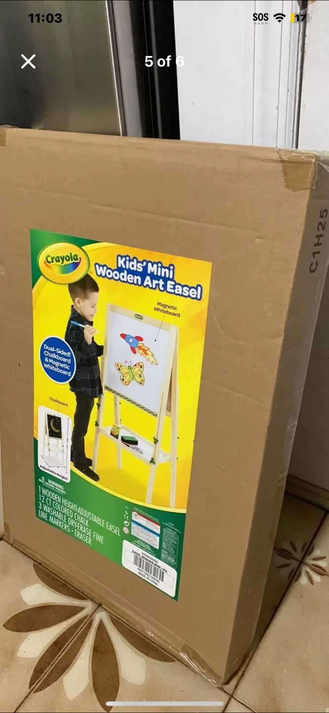 Crayola Kids' Mini Wooden Art Easel - New in Box image indicator(6)