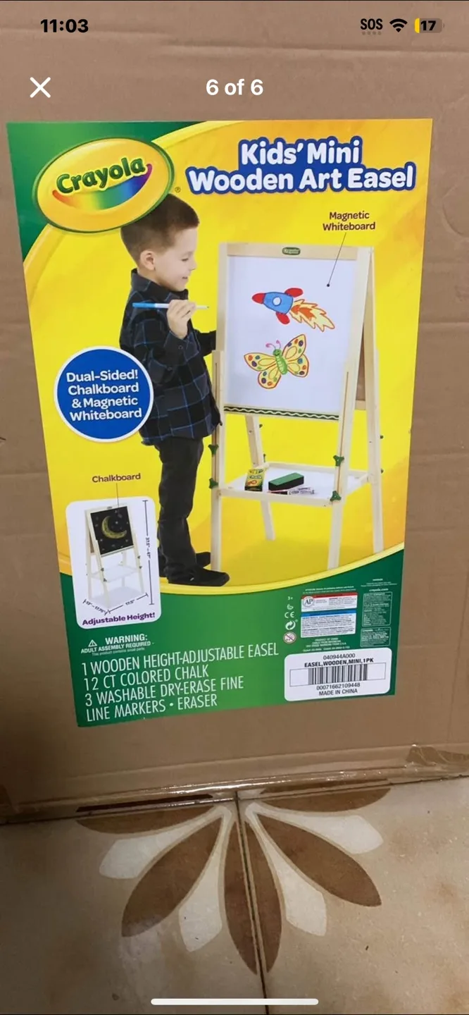Crayola Kids' Mini Wooden Art Easel - New in Box image indicator(5)