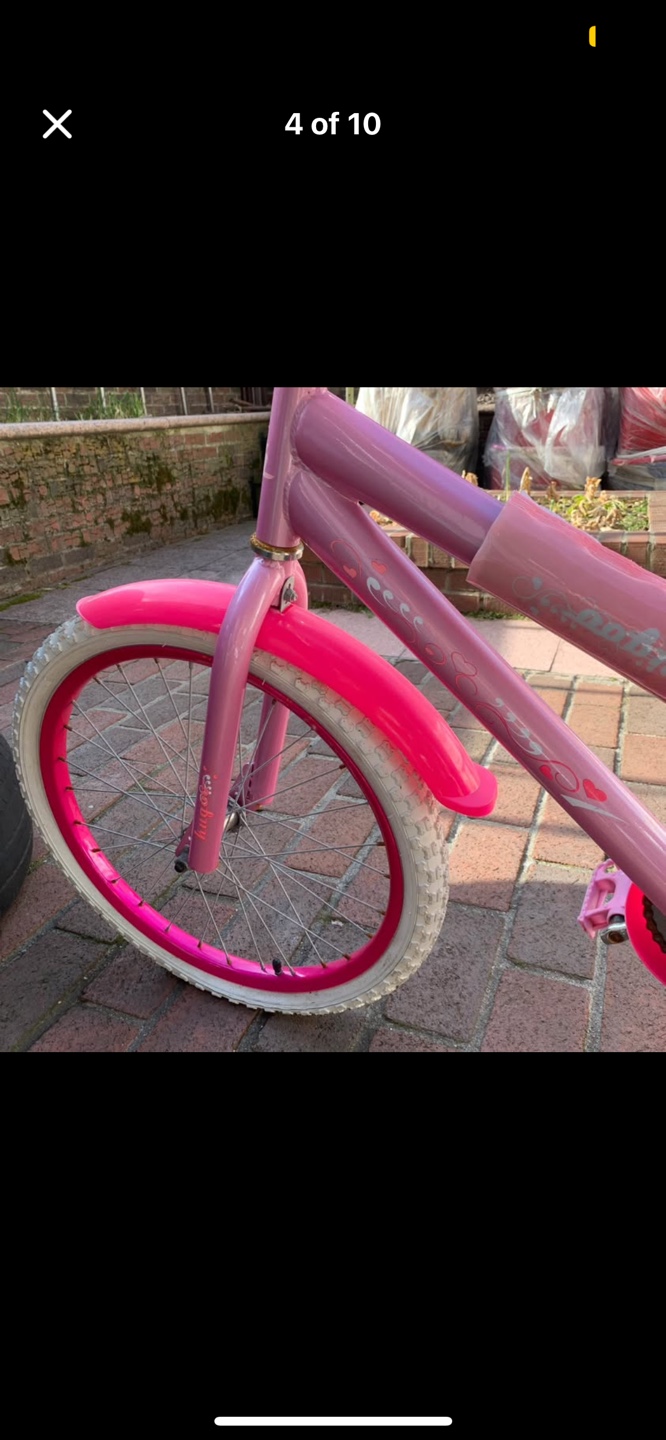 Girls' 16 inch Pink Bike with Training Wheels - photo 4