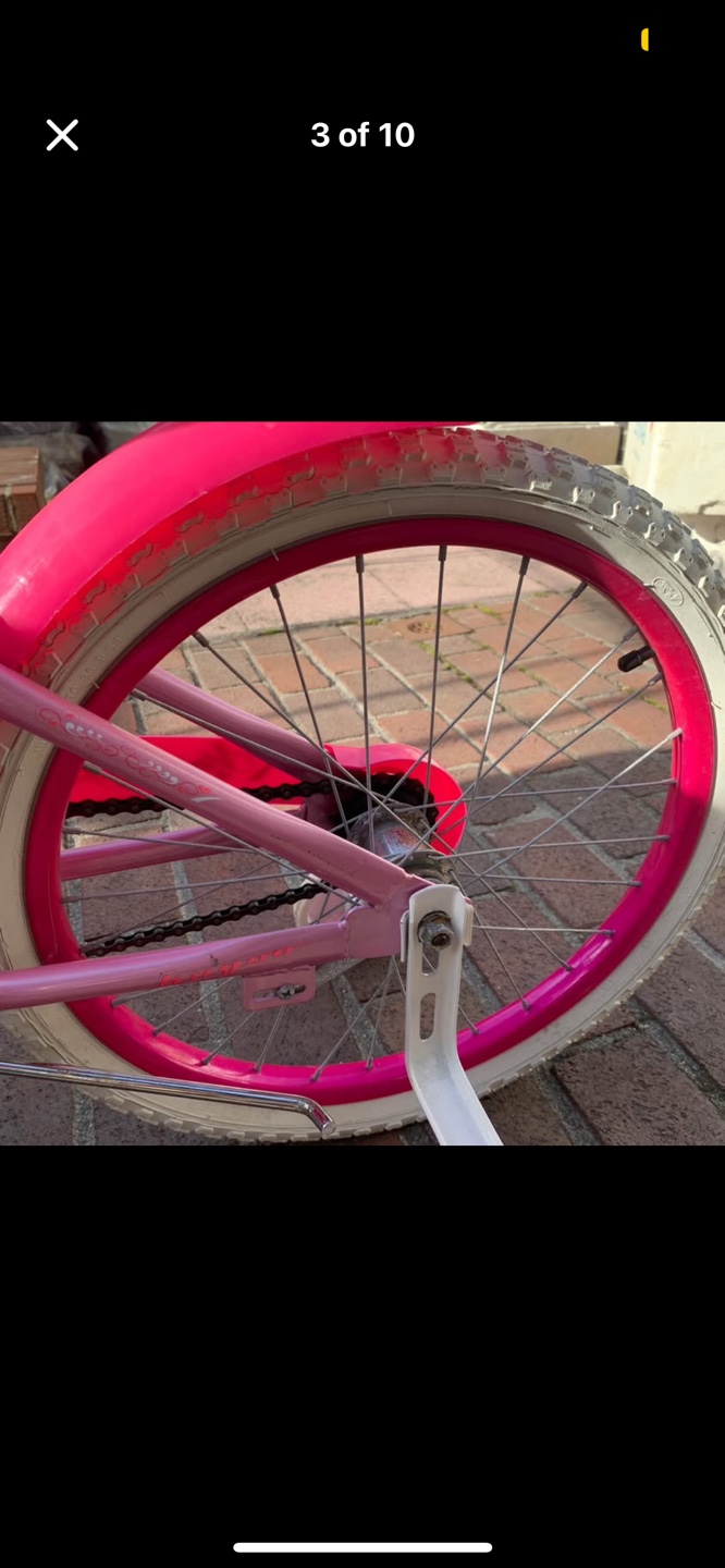 Girls' 16 inch Pink Bike with Training Wheels - photo 3