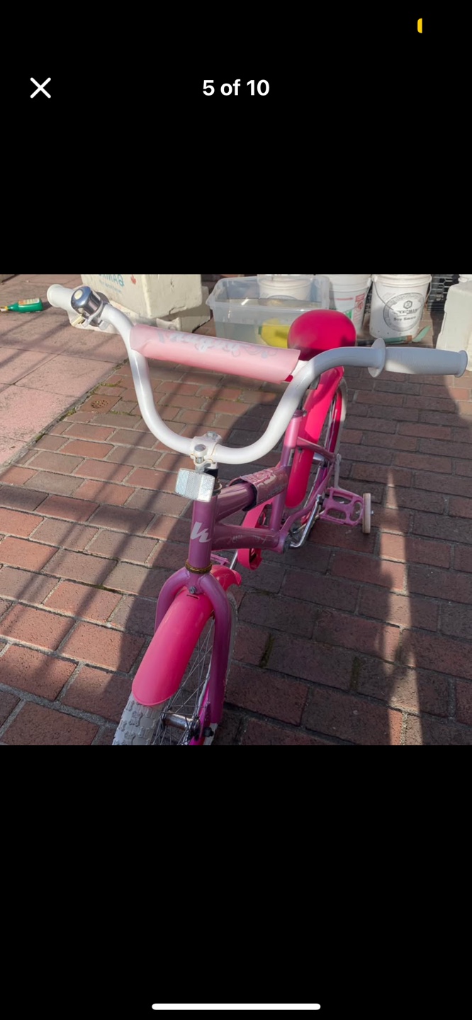 Girls' 16 inch Pink Bike with Training Wheels - photo 5