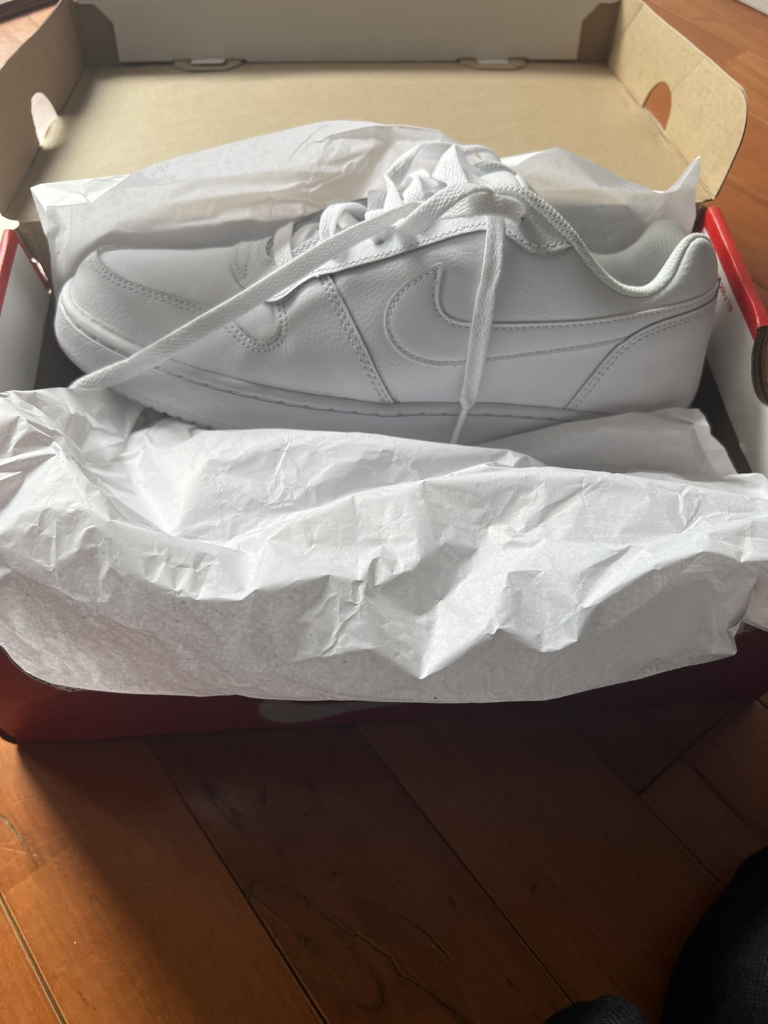 Nike Ebernon Low White Sneakers - Size 9.5 - photo 3