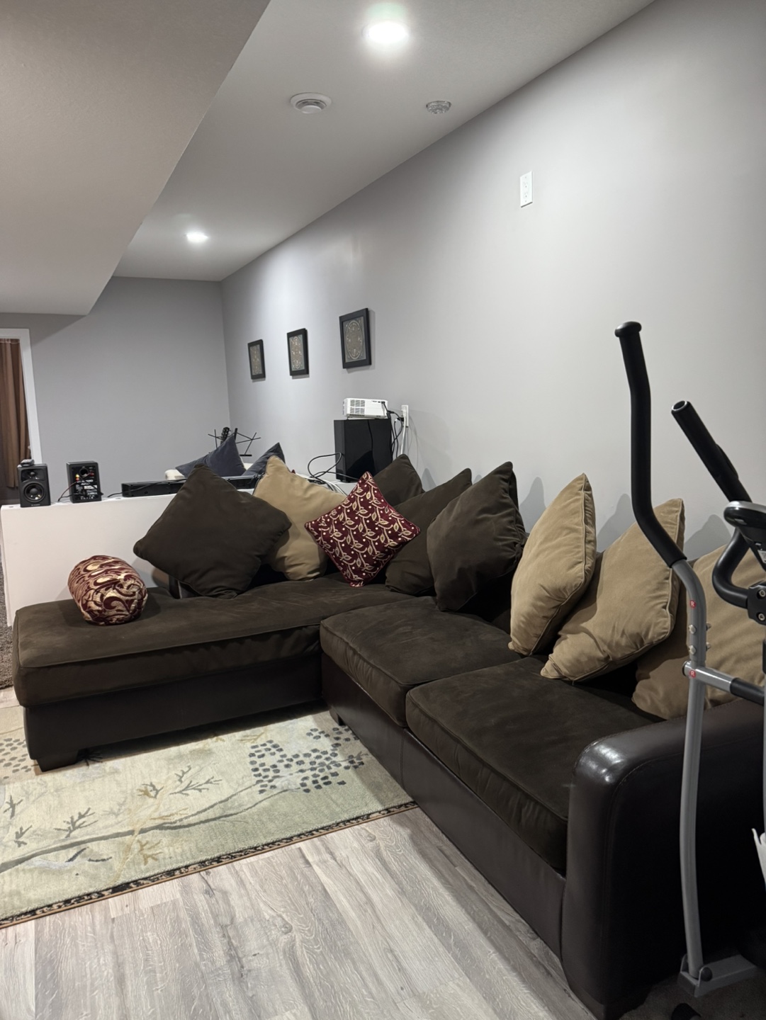 Brown L-Shaped Sectional Sofa - photo 2