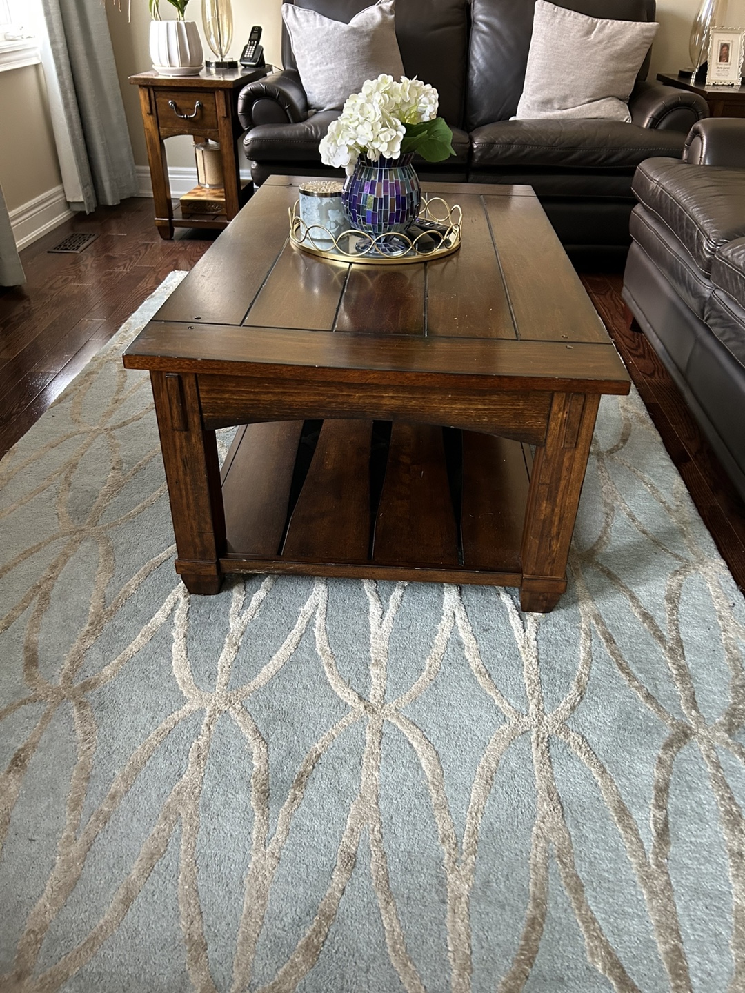 Lift-Top Coffee and end Tables with Storage - photo 5