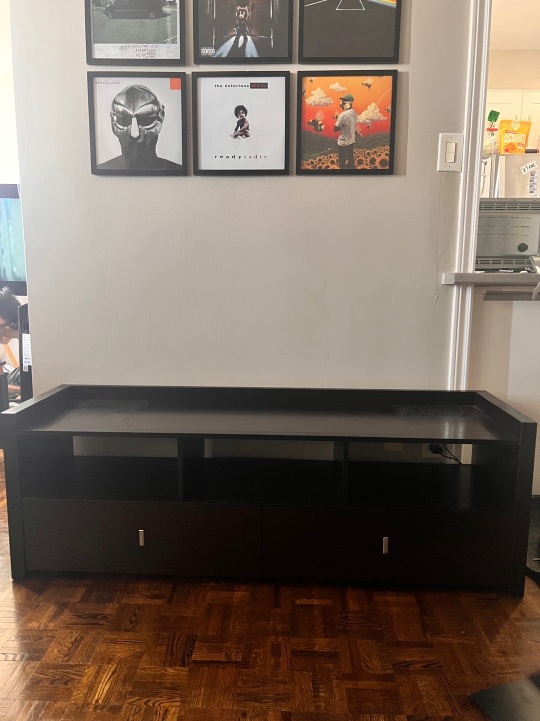 Wooden TV stand with Drawers