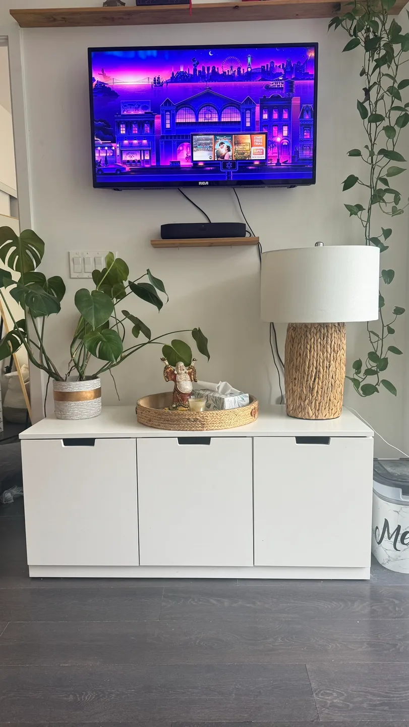 White 3-Drawer Storage Cabinet thumbnail