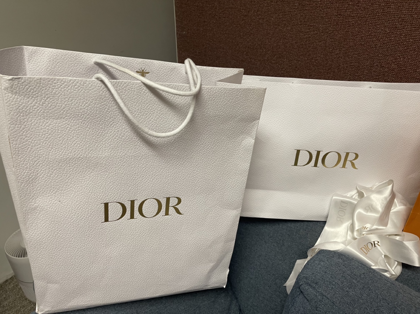 2 Dior shopping paper bags