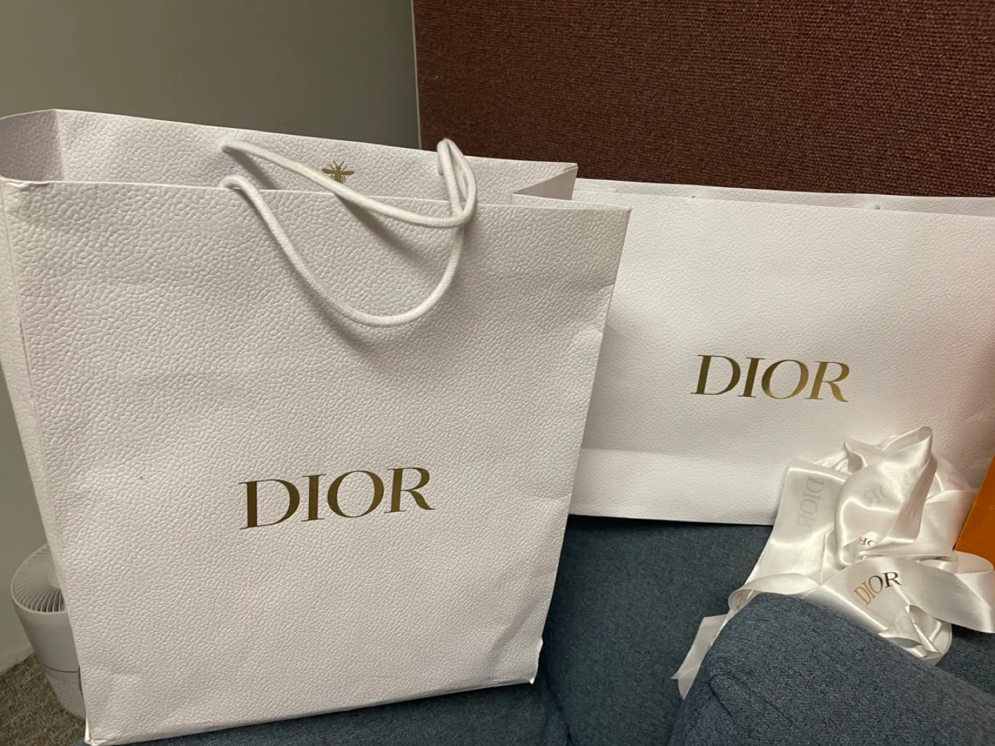 2 Dior shopping paper bags thumbnail