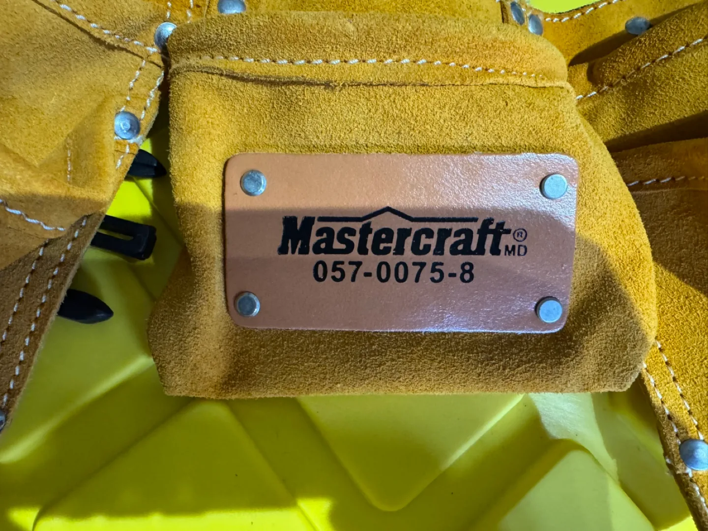 MASTERCRAFT CAPENTERS TOOL BELT SUEDE ADJUSTABLE NYLON BELT NEW image indicator(4)