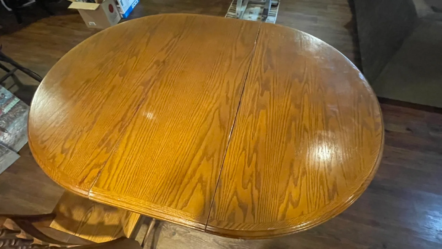 Solid Oak Dining Table Set with 6 Chairs image indicator(5)