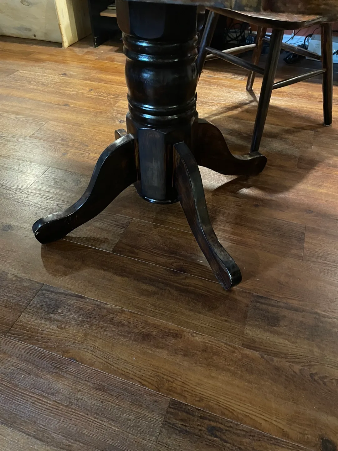 Dark Wood Oval Dining Table with 4 Chairs image indicator(2)