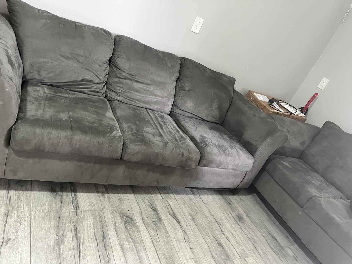 Grey Sofa and Loveseat Set