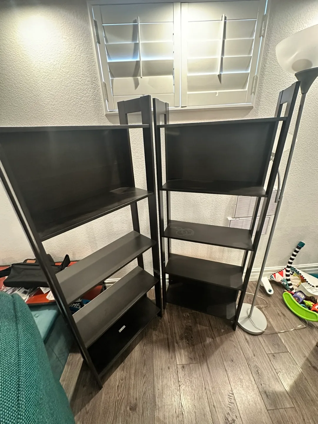 Pair of Dark Brown Bookcases- IKEA image indicator(2)