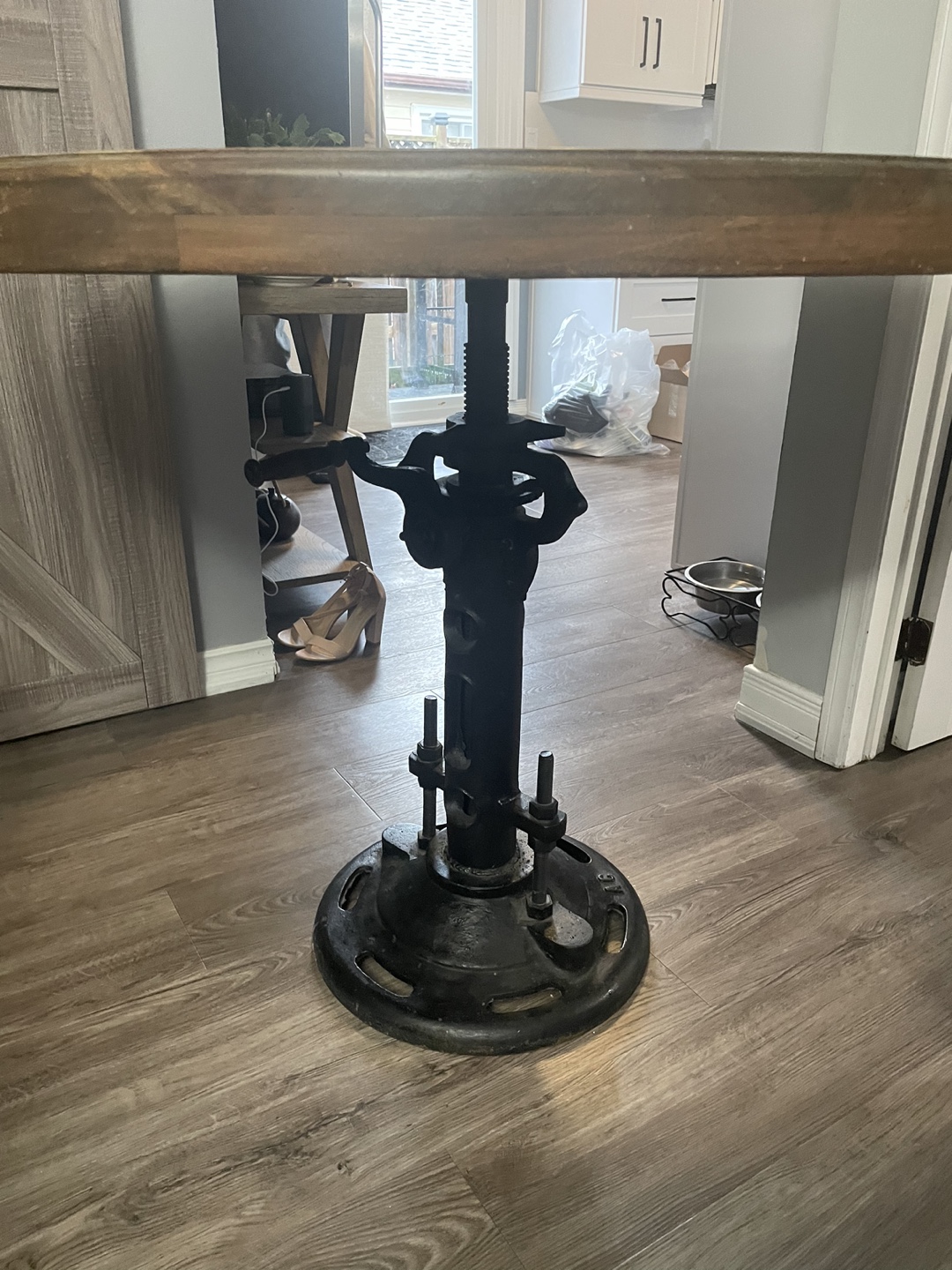 Industrial Round Dining Table and 4 Chair - photo 3