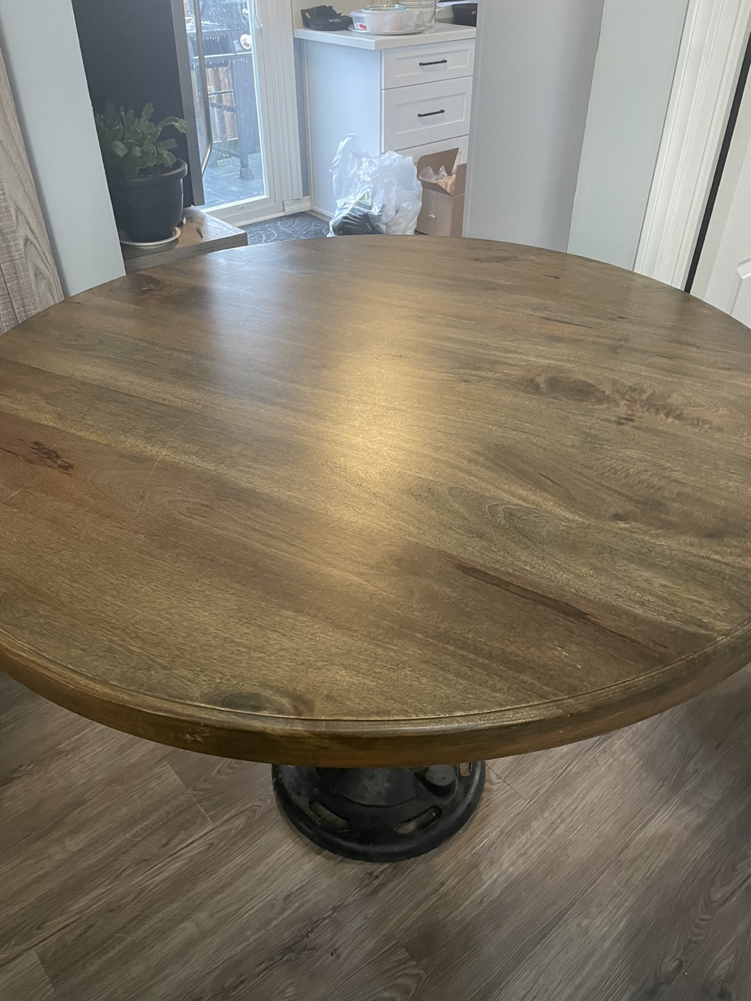 Industrial Round Dining Table and 4 Chair