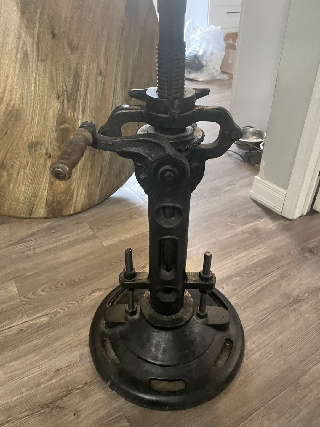 Industrial Round Dining Table and 4 Chair - photo 2