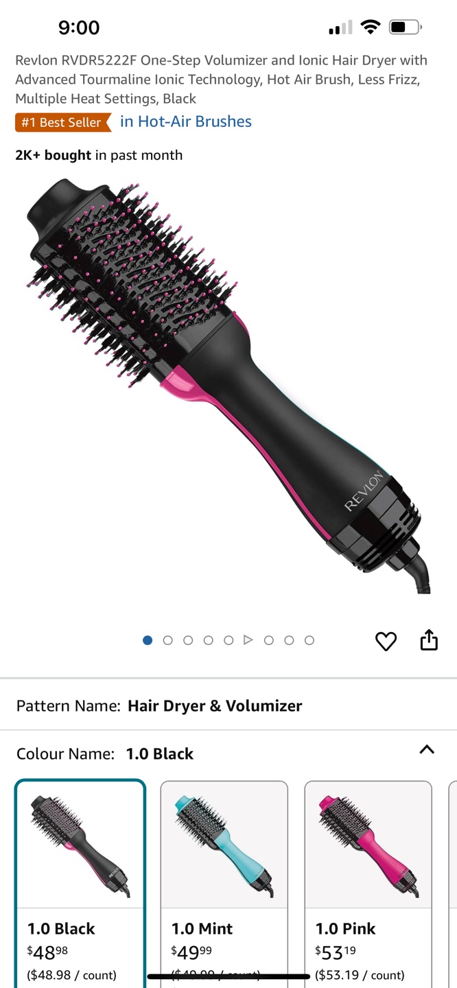 Revlon One-Step Volumizer & Hair Dryer - Black