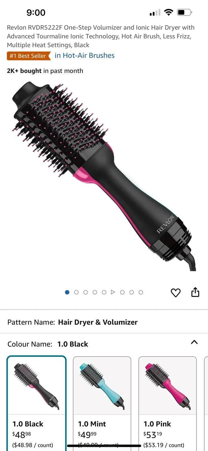 Revlon One-Step Volumizer & Hair Dryer - Black thumbnail