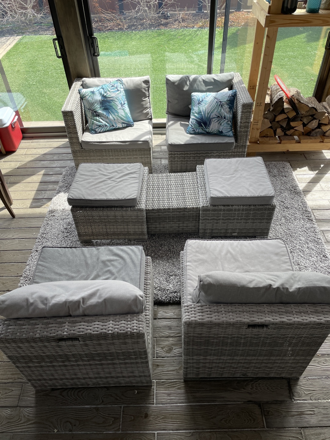 Rattan Outdoor Patio Furniture  Set - 7 pieces - photo 2