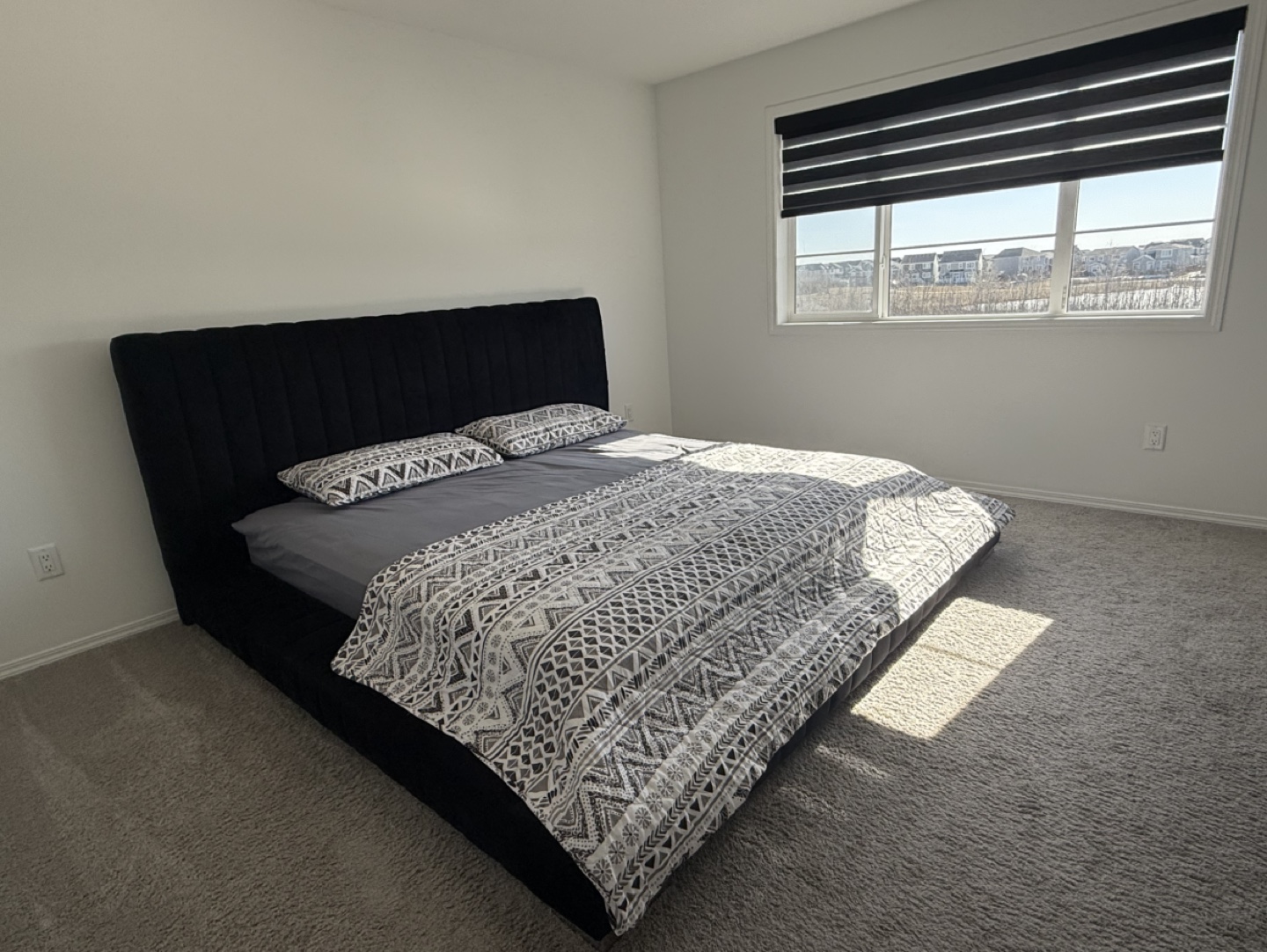 King Size Platform Bed Frame & Eight Drawer Dresser
