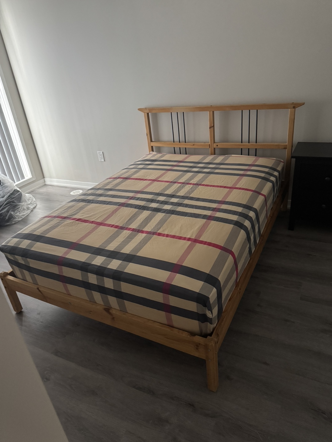 IKEA wooden double bed frame