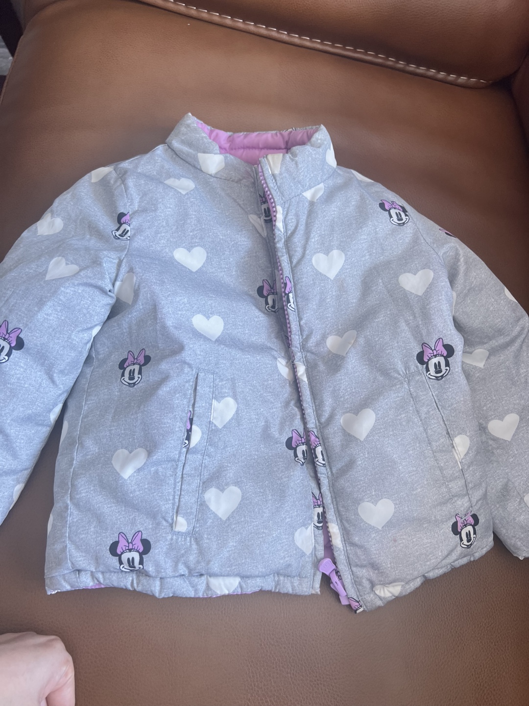 GAP Girls' Reversible Minnie Mouse Puffer Jacket - photo 3