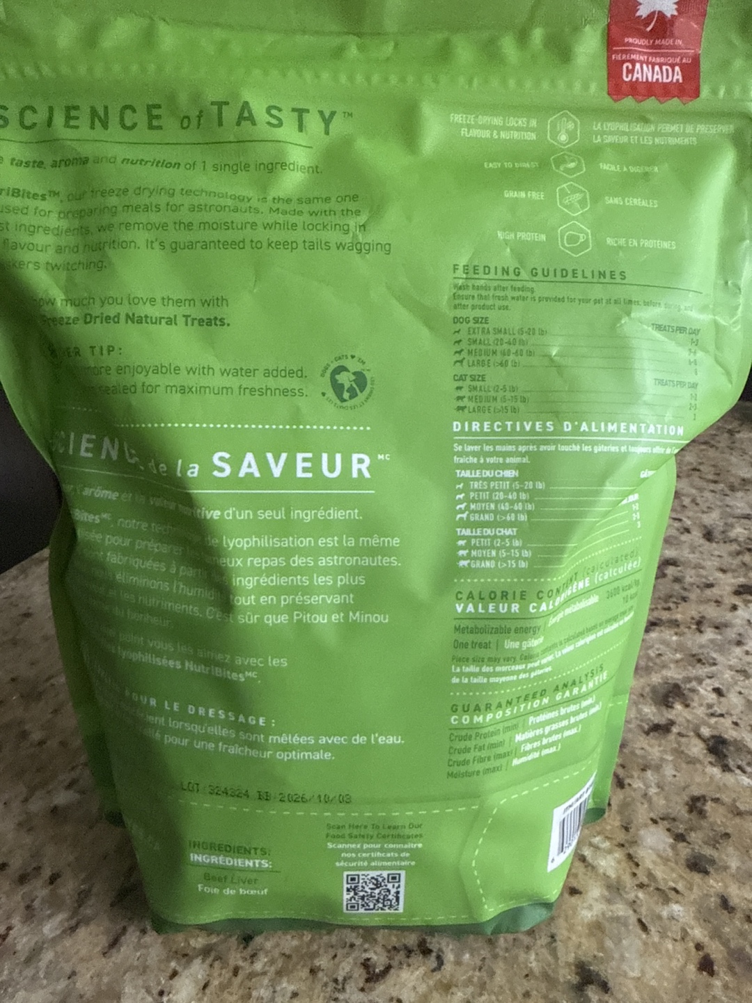 Nutri-Bites Freeze Dried Beef Liver Dog & Cat Treats - 680g - photo 2