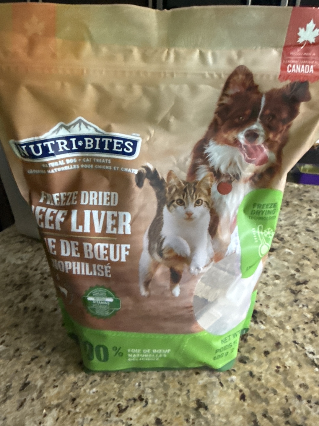 Nutri-Bites Freeze Dried Beef Liver Dog & Cat Treats - 680g