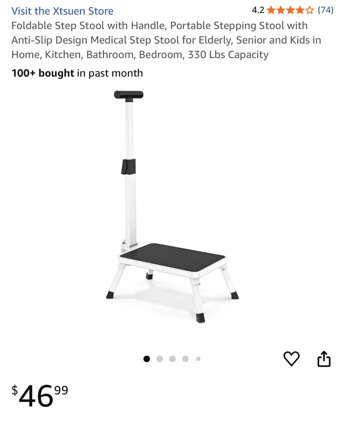 Foldable Step Stool with Handle - photo 4