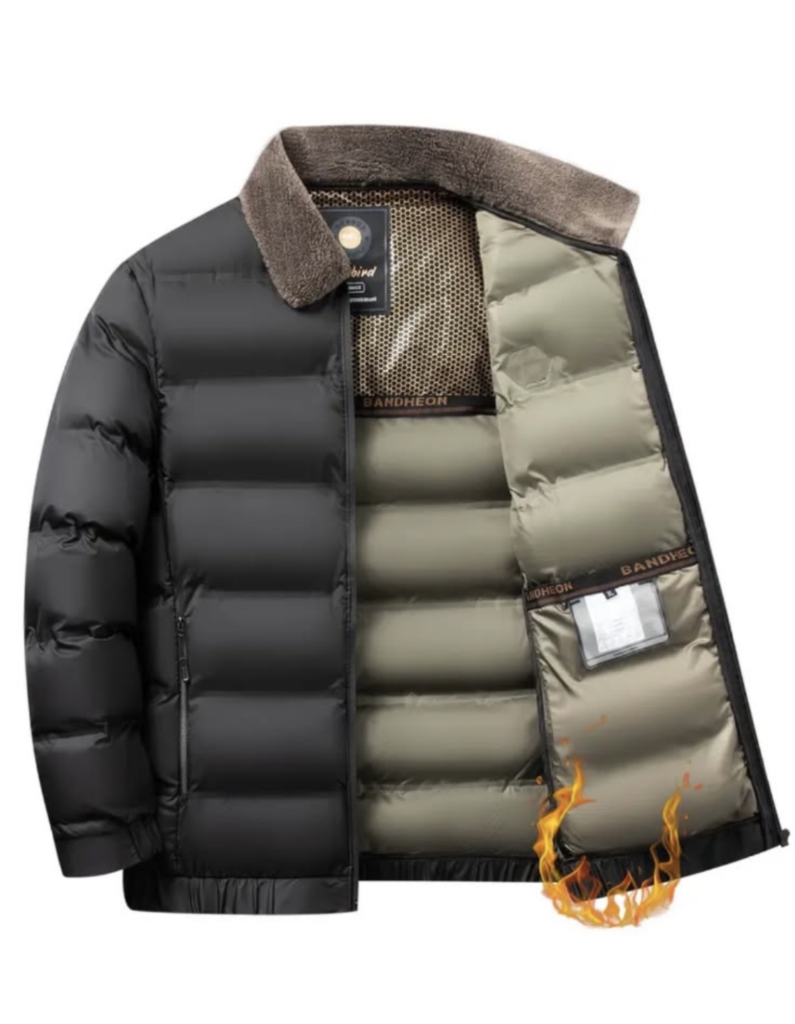Men's Black Puffer Jacket，brand new,final sale