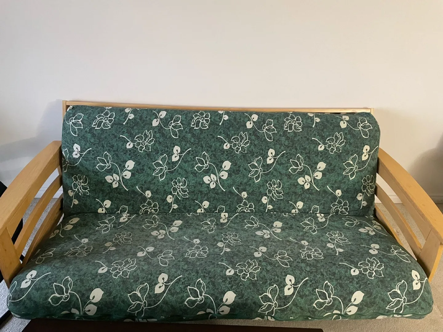 Queen size mattress with wooden futon image indicator(2)