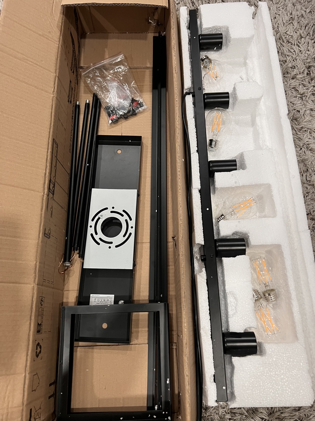 5-Light Pendant Light fixture Brand New - photo 2