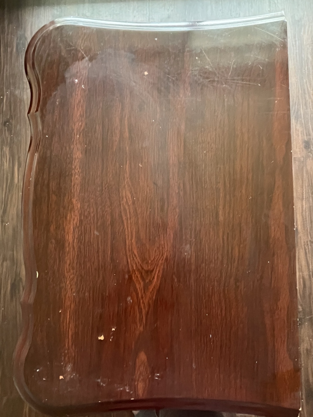 Dark brown wooden two-drawer nightstand - photo 3